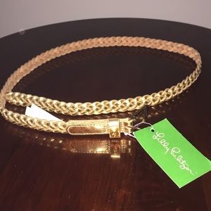 Lilly Pulitzer gold metallic belt
